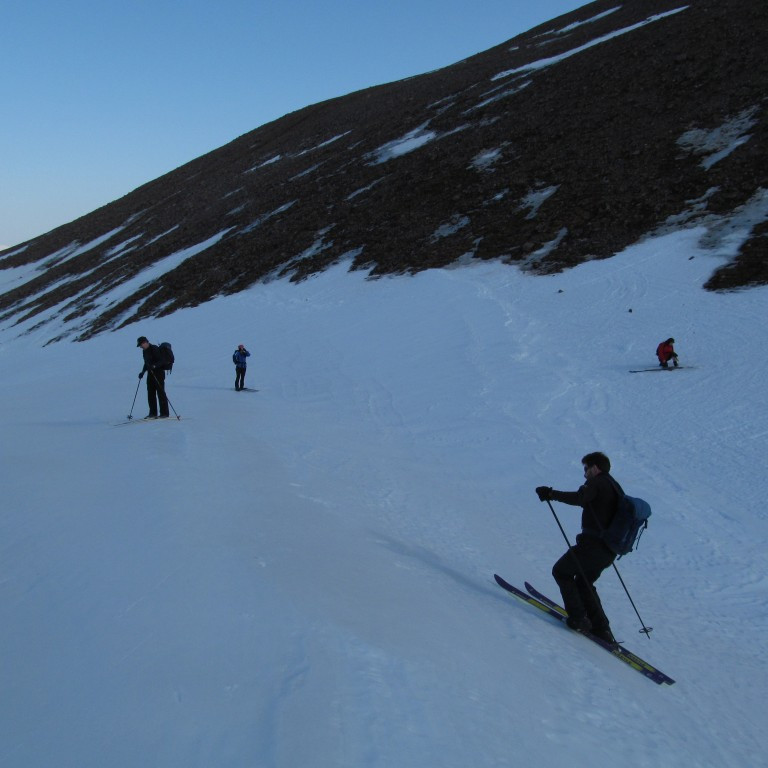 Frímann í skíðafimi.