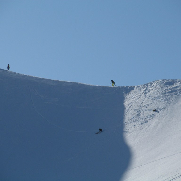 Snjóbrettakappar á ferð.