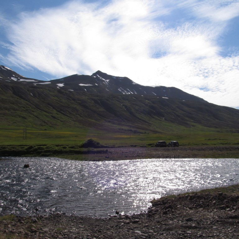 Hreppsendaársúlur í baksýn.