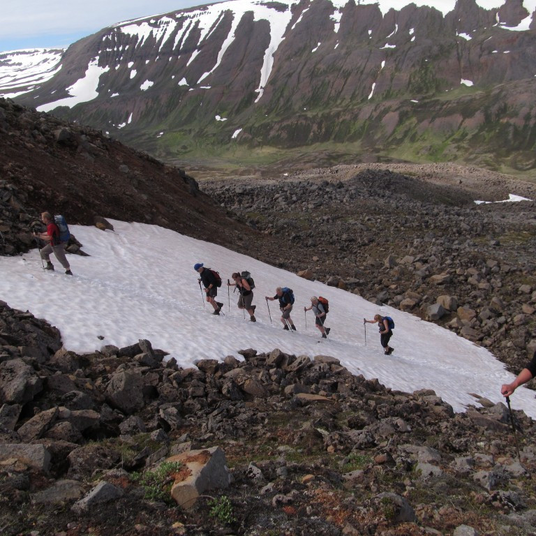 Gott var að komast á snjó.