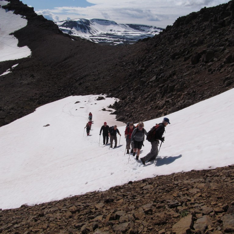 Snjórinn er betri en skriðan.