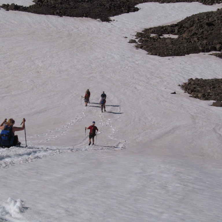 Síðasta fönnin notuð til hins ýtrasta.