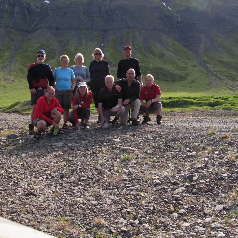 Ánægður hópur í ferðalok.