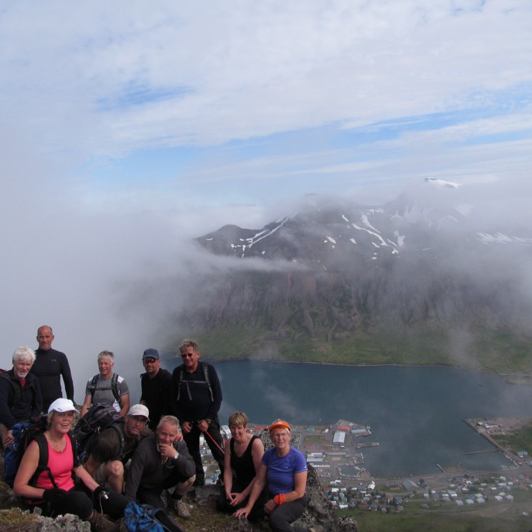 Hópurinn á Hafnarhyrnu.