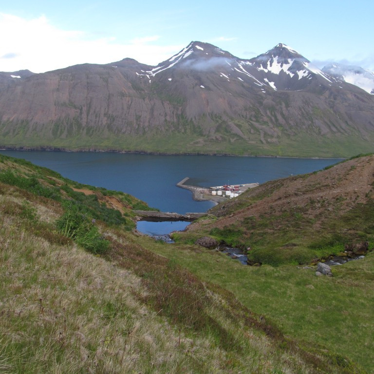 Staðarhólshnjúkur og Hestskarðshnjúkur í baksýn.