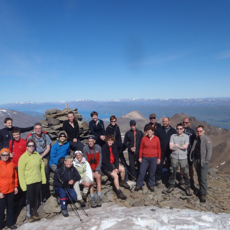 Hópurinn á toppnum