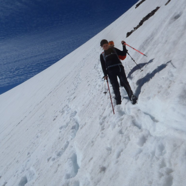 Sonja Magnúsdóttir á leið niður af Kerlingu