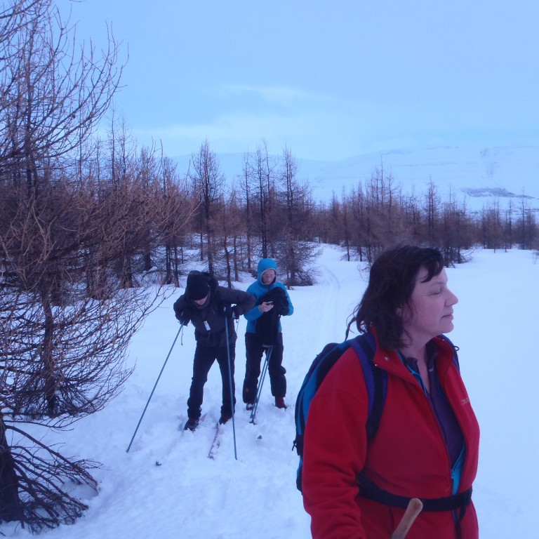 Anna María og hjónin Björg og Finnbogi