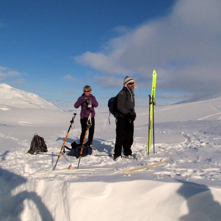 Elín og Frímann kominn að Lamba.