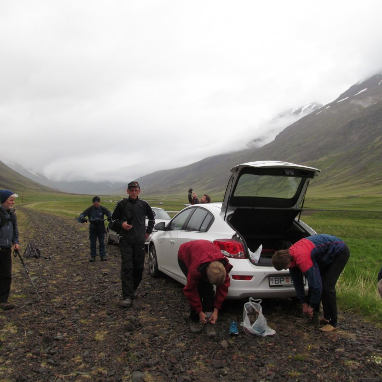 Gert klárt fyrir ferðina.