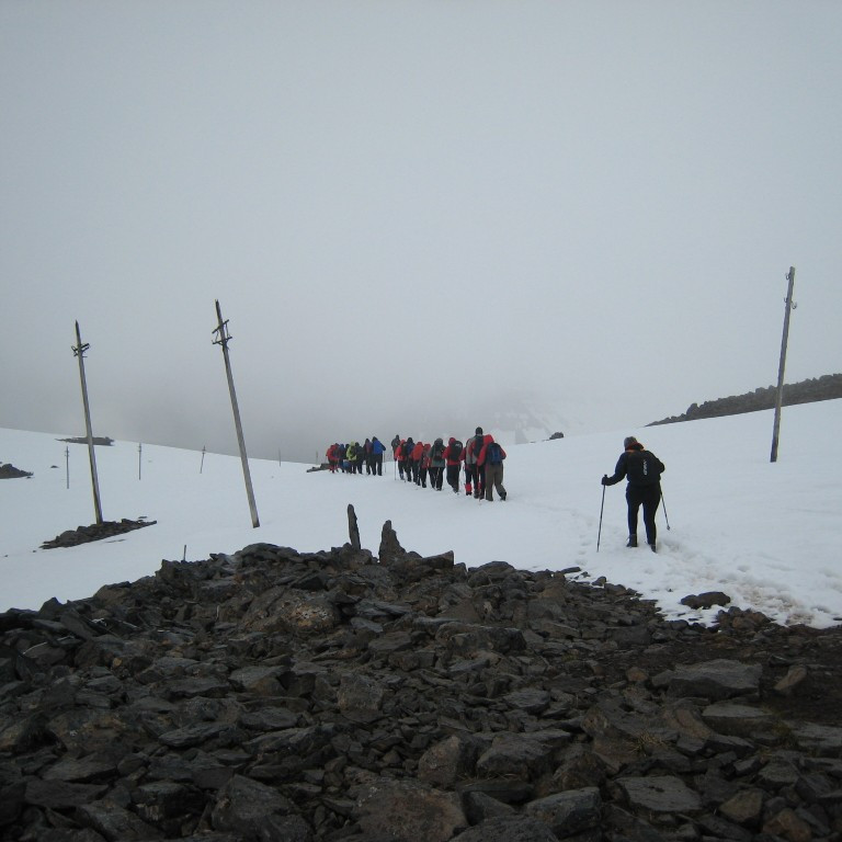 Haldið af stað niður í Heljardalinn.