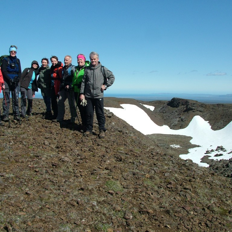 Við Langavíti sem er á hábungunni