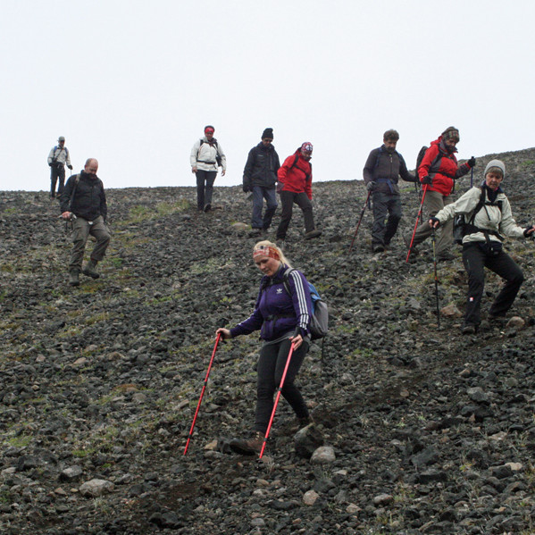 Á leið niður í Seljahjallagil norðan frá.