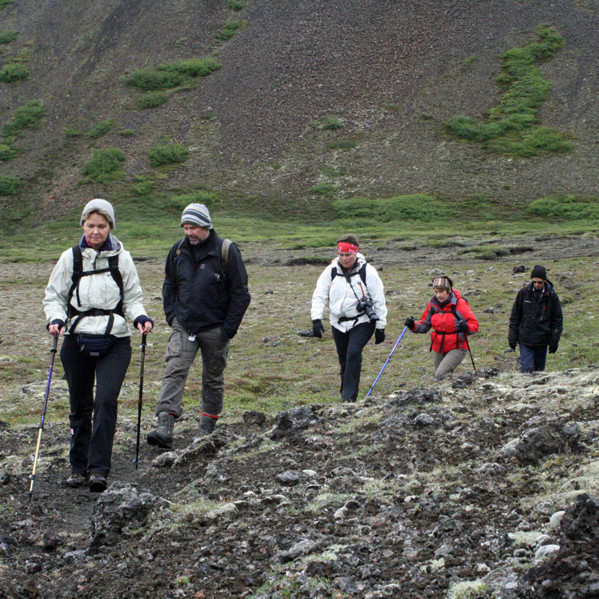 Á göngu fram úr Seljahjallagili.