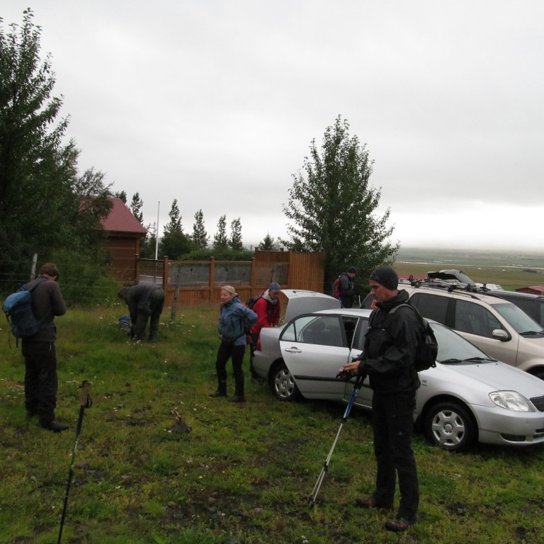 Gert klárt fyrir ferðina á Glóðafeyki. Farið var frá Flugumýri.