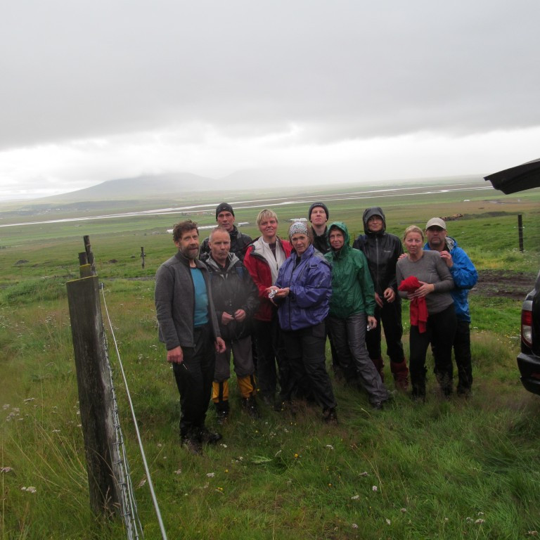 Blautur hópur í ferðarlok.