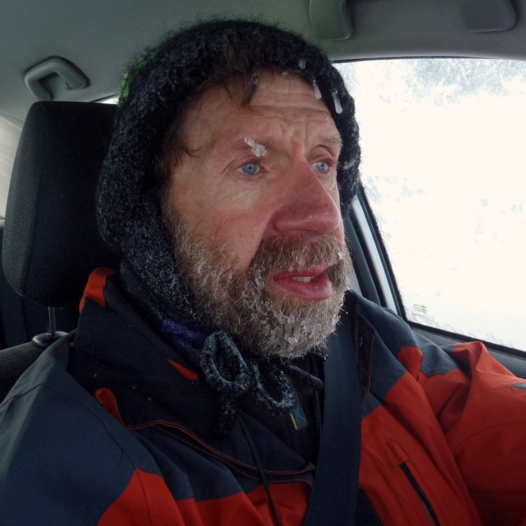 Frímann veðurbarinn eftir góða útiveru.