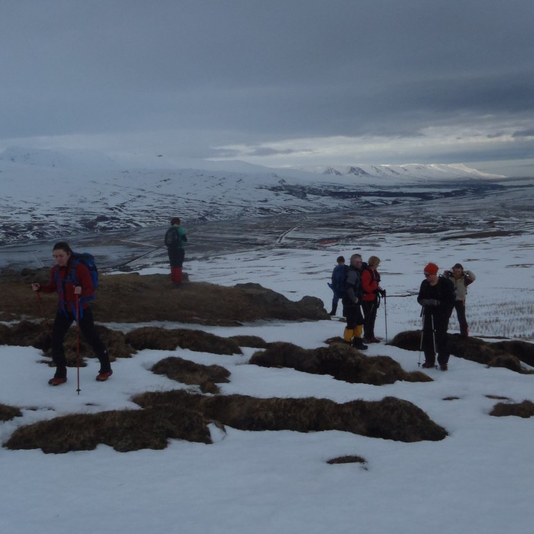 Á leið upp að Haus á Staðarbyggðafjalli