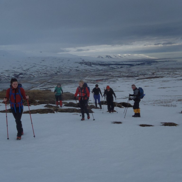 Á leið upp að Haus á Staðarbyggðafjalli