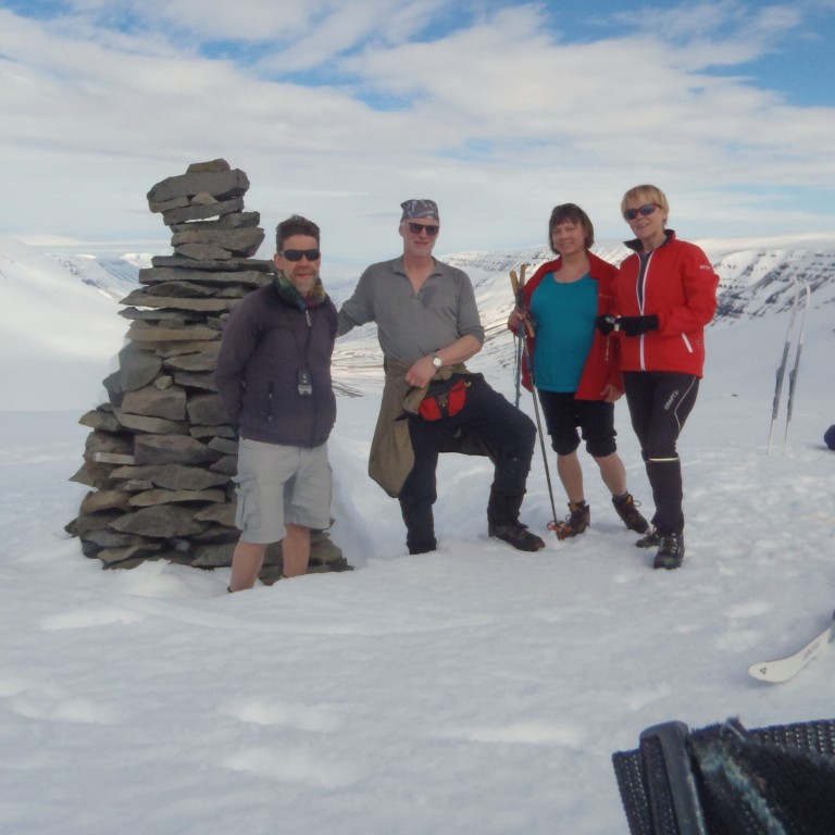 Varðan Sankti-Pétur. Frímann, Vignir, Anke María, Elín.