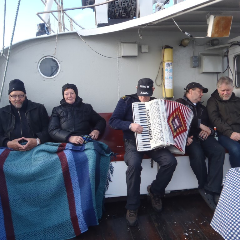 Kristján frá Gilhaga hélt uppi fjörinu.