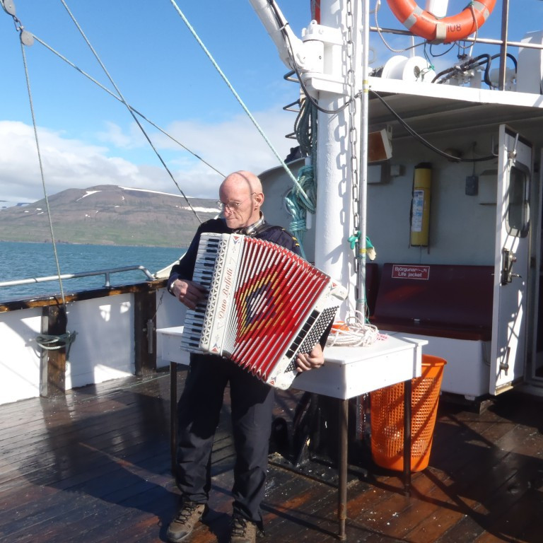 Kristján frá Gilhaga hélt uppi fjörinu.