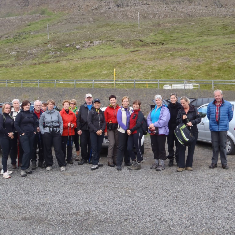 Hópurinn að leggja af stað,