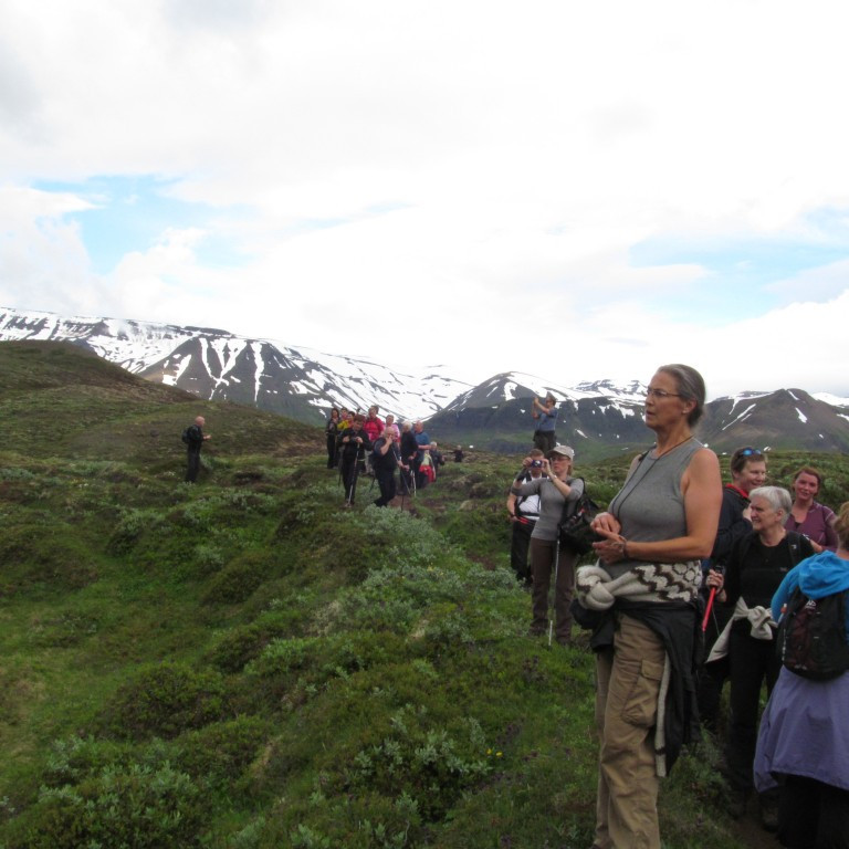 Dáðst að útsýninu.