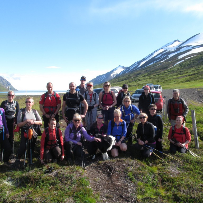 Í Héðinsfirði við upphaf göngu.