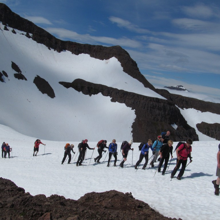 Gott var að ganga í snjónum.
