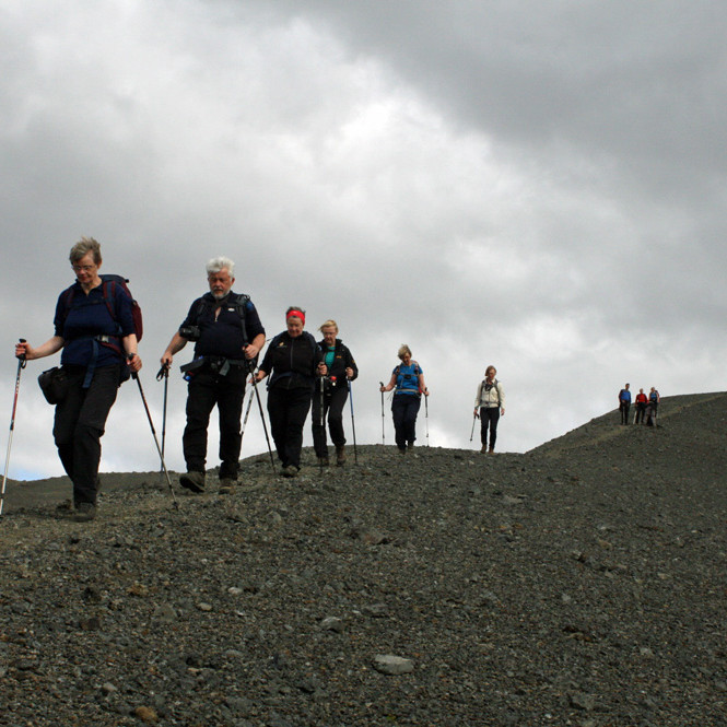 Á neðsta hryggnum austanvert við Dyngjufjalladal.