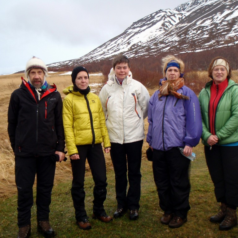 Við lok ferðar á Efri Vöglum, Frímann, Líney, Kristrún Linda og Borghildur