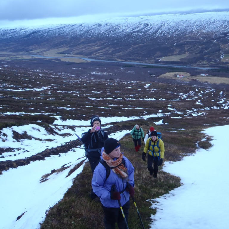 Lítill snjór var í slóðinni