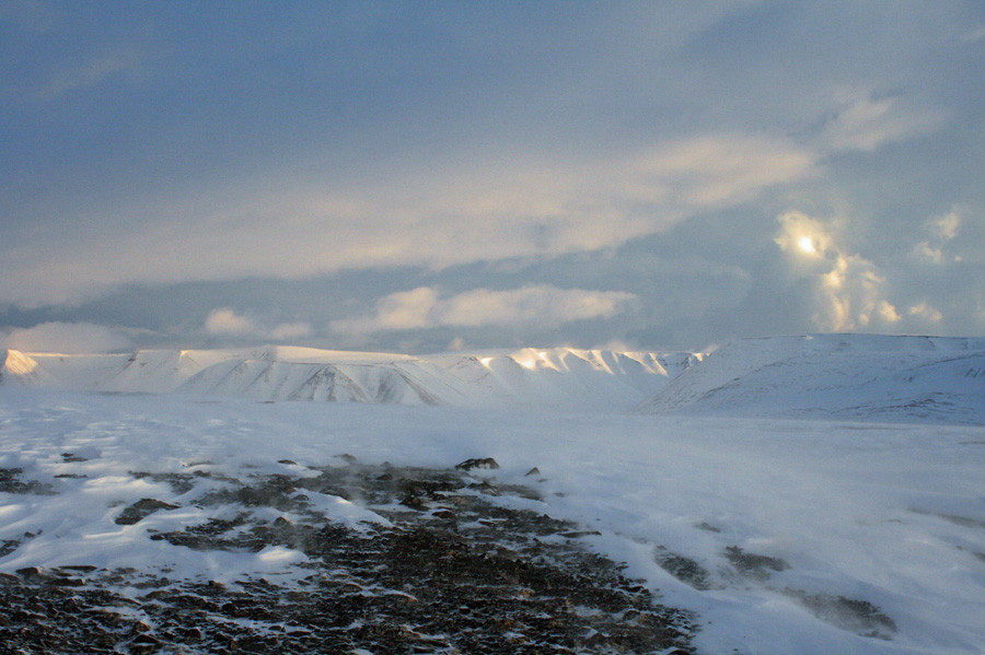 Horft af Draflastaðafjalli austur til Gönguskarðs.