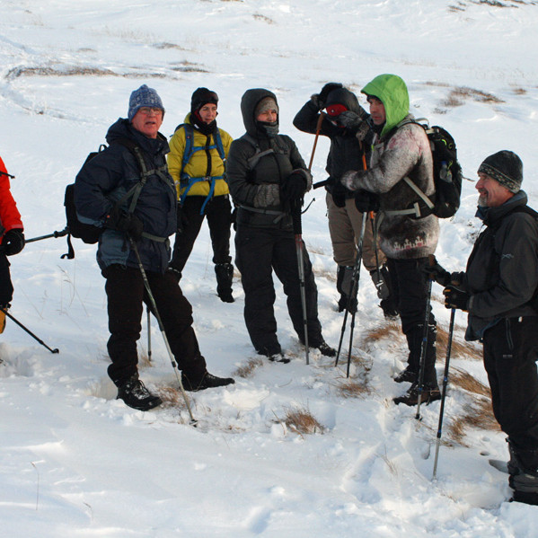 Stutt áning í brekkunum norðan Víkurskarðs.