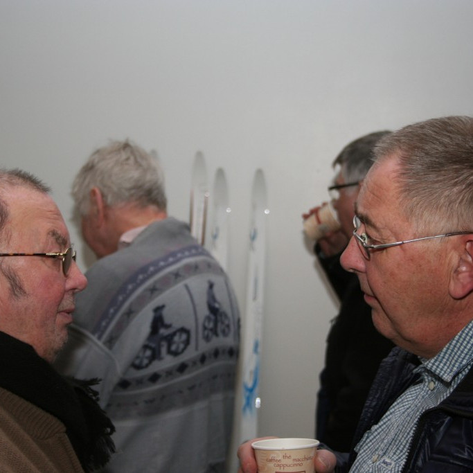 Jakop Kárason og Hilmar Antonsson formaður ræða málin