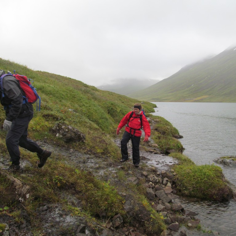 Mjög blautt var á leiðinni út að Vík.