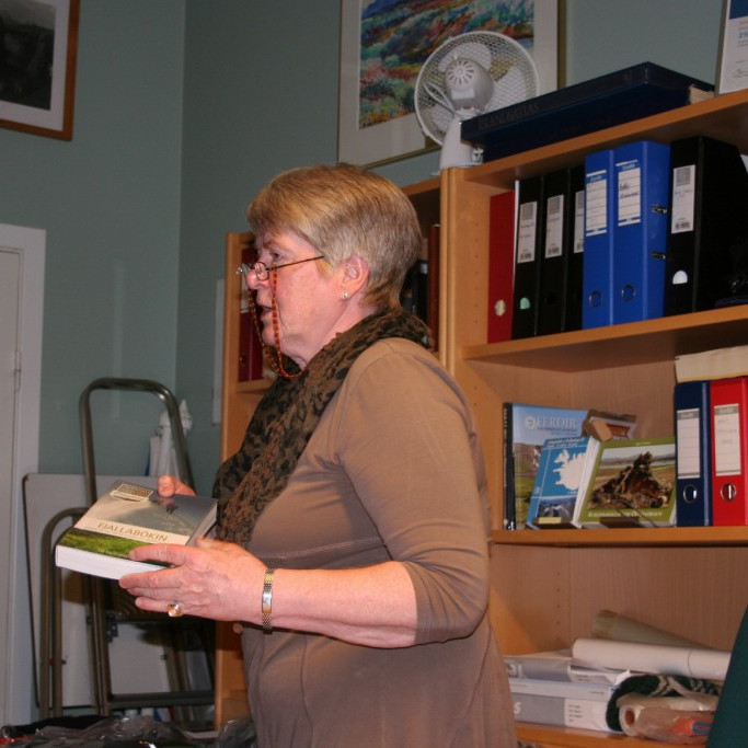 Hólmfríður ávarpar gesti