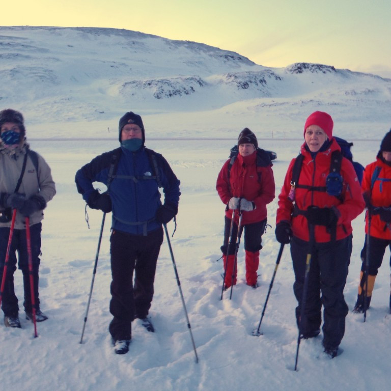 Lagt var af stað frá bílastæðinu í Víkurskarði