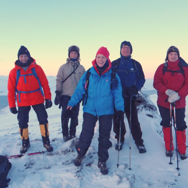 Hópurinn á toppnum