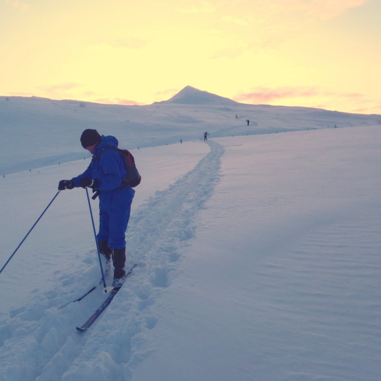 Skíðafæri fyrir alla niður af Súlumýrum.