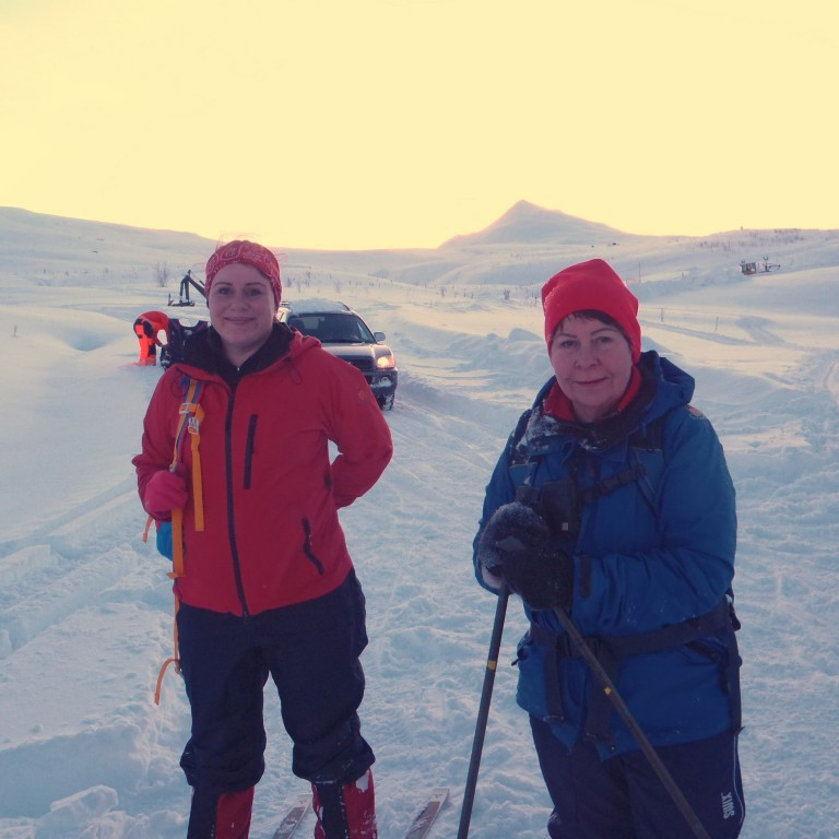 Mæðgurna Una Þórey og Margrét.