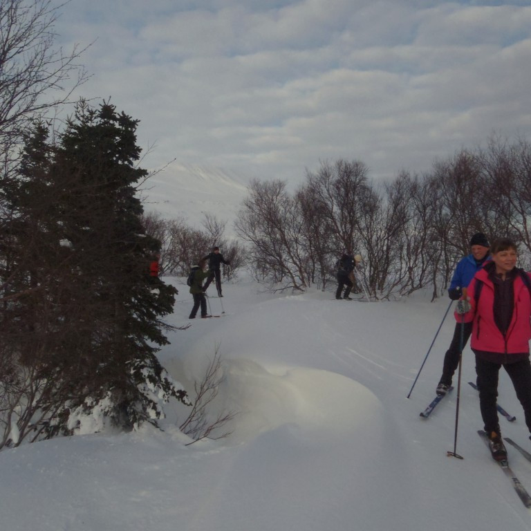Mikill snjór í heimreiðinni