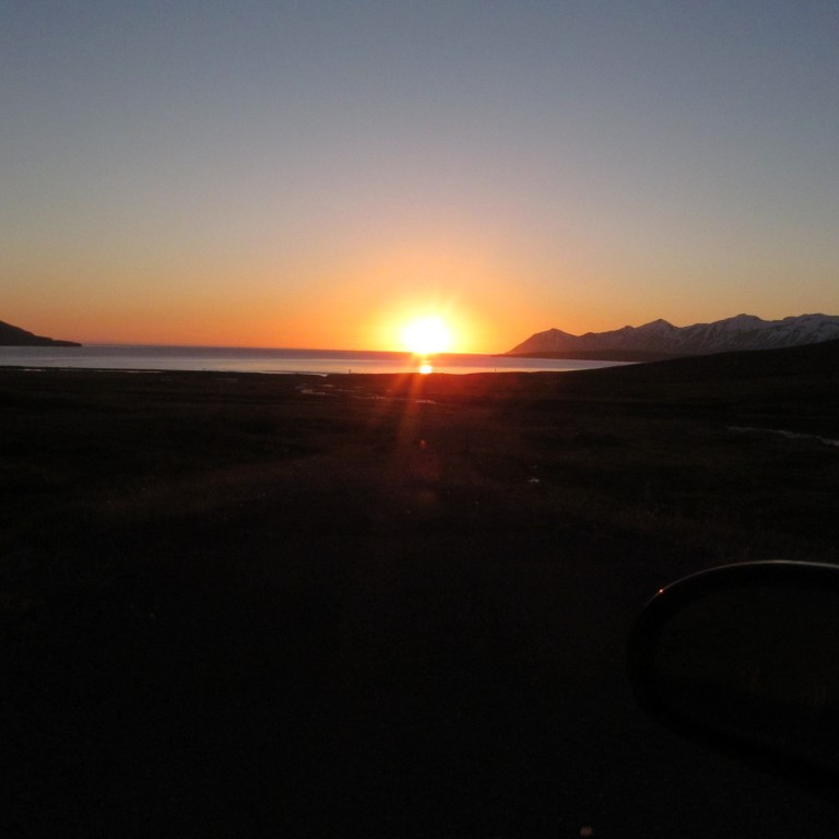 Sólarlag við Gjögra.