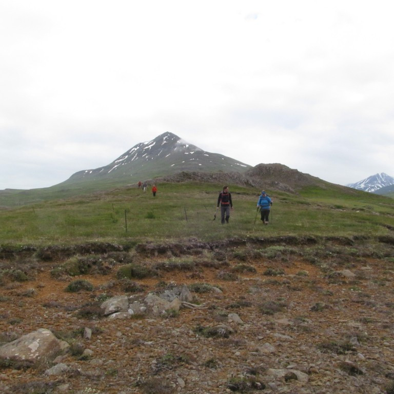 Á síðustu metrunum. Kötlufjall í bsksýn.