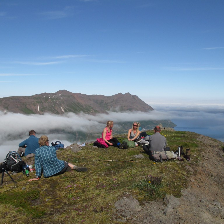 Hádegispása fremst á Hólshyrnu (Álfhyrnu)