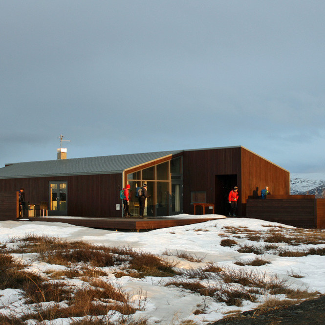 Hús bankamanna á Moldhaugnahálsi ofan Hálsaskógar