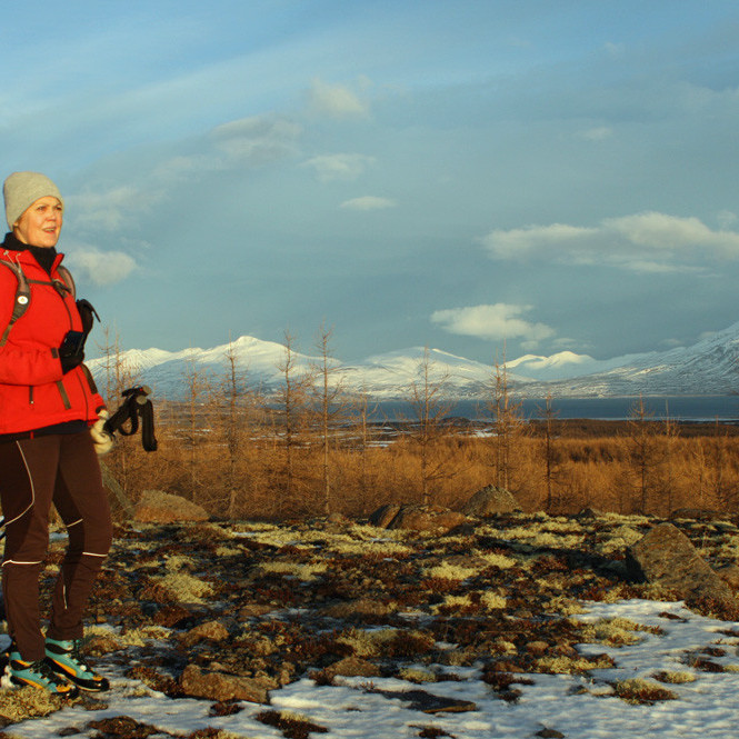 Horft norður til Kaldbaks og Höfðahverfis