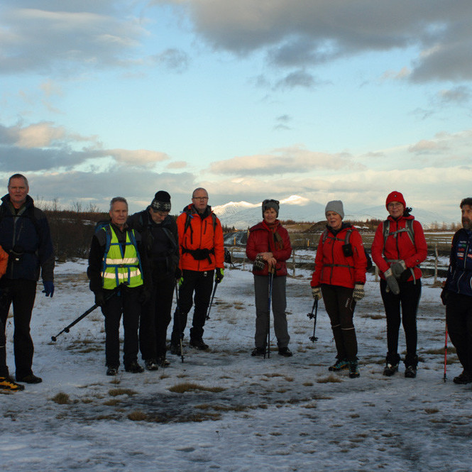Gönguhópur FFA í lok ferðar um Hálsaskóg