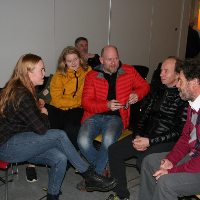 Unga fólkið mætti